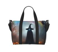 pojknbv Bolso de mano versátil con diseño de sombrero de bruja y fantasma, arcoíris, para Halloween, negocios, fin de semana, bolso de hombro, accesorio diario