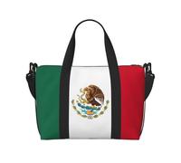 pojknbv Bolso de mano versátil con estampado de bandera de México, bolsa de viaje de negocios, fin de semana, bolso de hombro, accesorio diario
