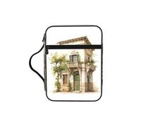 pojknbv Edificio antiguo con rama de olivo romano e impresión griega, bolsa de almacenamiento de la Biblia, soporte para escrituras, accesorio religioso para iglesia religiosa, devocional de viaje