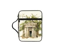 pojknbv Edificio antiguo con rama de olivo romano e impresión griega, bolsa de almacenamiento de la Biblia, soporte para escrituras, accesorio religioso para iglesia religiosa, devocional de viaje