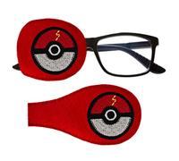Pok Ball - Parche de tela reutilizable para niños y adultos, para ambliopía ortopédica, tratamiento de oclusión de ojos perezosos para gafas