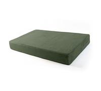 POKAR Cojín para Palets 120x80 cm de Asiento | Cojín Sofá de Jardín en Pana Suave | Funda Desmontable y Lavable | Ideal para Palés Europeos | Fabricado en UE | Certificado Oeko-Tex | Verde Botella