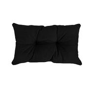 POKAR Cojines Lounge Exterior Cojin Respaldo Muebles Mimbre Jardín Cojin para Silla Fundas Cojines 70x40x10 cm, Negro