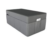 POKAR Funda para Colchón Plegable 120x195x15 cm Repelente al Agua | Función de Puf con Bolsillos | Protector para Colchón Plegable de 3 Piezas | Lavable | Certificado Oeko-Tex Antracita