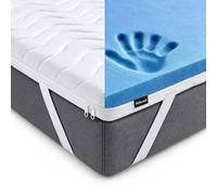 POKAR Topper 135x190 cm | Viscoelástico Memory Foam 5 cm Adaptable | Sobrecolchón y Cubre Colchón para Cama y Somier | Funda Desenfundable Lavable a Máquina, Antideslizante | Oeko-Tex | Made in EU