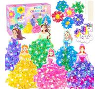 Poke Art Crafting Kit-Flores & Princesa de sueños,Poke-in craft DIY Toys,actividad creativa,arte de costura sin desorden para niños,gran regalo para,Manualidades Juguetes niñas y niños 4 5 6 7 8+ Años