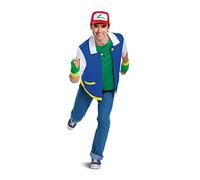 Pokémon 162939SM-20L Ash Ketchum Classic Unisex Adulto Pokemon CLS AD, Azul, L/XL