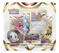 POKEMON Astral Radiance 3 Pack Booster Blister Trading Card Game TCG Juegos de Cartas, Multicolor, (51281)