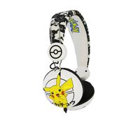 Pokemon Auriculares con Cable Infantil Estéreo Cúpula Pikachu, Blanco / Negro