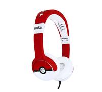 Pokemon Auriculares con Cable Jack 3.5mm Estéreo Infantil Diseño Pokéball, Rojo