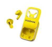 Pokemon Auriculares TWS Bluetooth 5.3 con Correa Motivo Pikachu, Amarillo