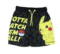 Pokémon Bañador para niño, Negro, Edad 7-8 años