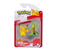 Pokémon Battle Figuras Pack: Pikachu y Geckabor, 2 Figuras detalladas