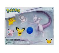 Pokemon - Battle Figure 30th Ann 5pk Multipack | Figura Mewtwo de 4,5 pulgadas más cuatro figuras de combate de 2 pulgadas