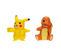 Pokémon Battle Figure First Partner - 2 Figuras de Batalla Charmander y Pikachu de 2 Pulgadas con Detalles auténticos