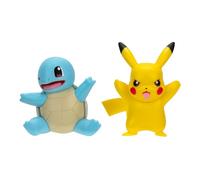 Pokémon Battle Figure First Partner - Paquete de 2 Figuras de Batalla de Squirtle y Pikachu de 2 Pulgadas con Detalles auténticos