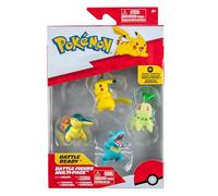 Pokemon Battle Figure Multipack (4 Pack) (2" Fig) Pikachu #2, Chikorita, Totodile, Cyndaquil