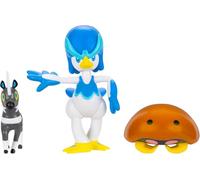 Pokémon Battle Figure - Pack de 3 Unidades, Incluye Flash y Kabuto de 5 cm y Quaxwell de 7,5 cm