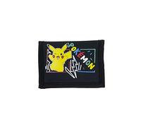 Pokémon: Billetera de Pikachu, Monedero, Cartera, Accesorios y Complementos, Colorful, Color Negro, Producto Oficial (CyP Brands)