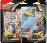 Pokémon: Blíster de 3 Sobres de Mejora de Megaevolución de Psyduck de JCC (1 Carta holográfica de promoción y 3 Sobres de Mejora)