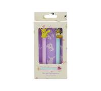 CYPBRANDS Pokemon, Bolígrafo, Set de 2 bolígrafos, Eeve, Pikachu, Escritura, Multicolor, Producto Oficial