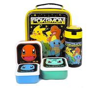 Pokémon Bolsa de almuerzo 5 pieza (bolsa de alimentos Botella de agua 3 ollas de Un tamaño
