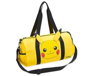 Pokemon Bolsa Deporte Niño Niña Bolsa Piscina Niño Bolsa Viaje Fin de Semana Playa Futbol Gym Merchandising Oficial Pikachu (Amarillo 3D Orejas)
