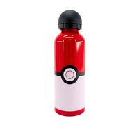 Pokémon Botella Reutilizable, Cantimplora Pokeball Diseño Aluminio Resistente, Botella de Agua para Niños, Botella de Viaje, Capacidad 500 ml | Rojo