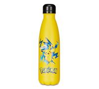 POKÉMON - Botella térmica para niños con pajita, 460 ml, sin bisfenol A, para guardería, escuela primaria, de acero inoxidable, mantenimiento de temperatura hasta 24 h