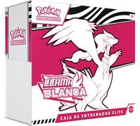 Pokémon: Caja de Entrenador Élite de Escarlata y Púrpura-Llama Blanca: Reshiram de JCC (1 Carta de promoción con ilustración expandida de Tornadus, 9 Sobres de Mejora y Accesorios prémium)
