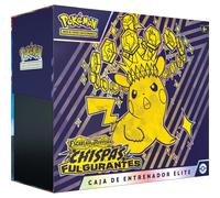 Pokémon Caja de Entrenador Élite de Escarlata y Púrpura-Chispas Fulgurantes de JCC Pokémon (1 Carta con ilustración expandida, 9 Paquetes de Mejora y Accesorios prémium)
