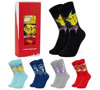 Pokémon Calcetines Transpirables de Pantorrilla para Niño, Pack de 5 - Regalos Niños (Multi, 29/35 EU)