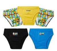 Pokémon Calzoncillos de Algodón, Ropa Interior para Niños, Pack de 5 (Negro/Multi, 9-10 Años)