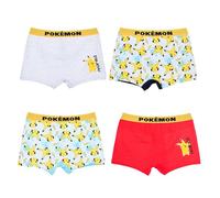 Pokémon Calzoncillos para Niño, Ropa Interior Infantil Calzoncillos Estilo Bóxer Pack de 4 Calzoncillos, Talla 9/10 Años