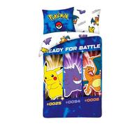 Pokemon Cama Ready Para Batalla Reversible 140x200 Funda 70x90 Algodón POK1019