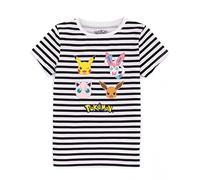 Pokémon Camiseta Chicas Rayas Pikachu eevee Sylveon Personaje Top 11-12 años