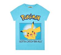 Pokémon Camiseta niños Pikachu Gotta Catch Em All Kids Girls Blue Top 9-10 años