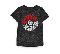 Pokemon Camiseta Pikachu Niño | Camiseta gráfica de Manga Corta Pokeball Character Gamer para niños en Gris carbón | Top Ropa Videojuegos clásicos para Adolescentes | Serie de TV TCG Película Anime