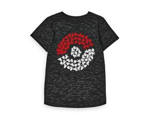 Pokémon Camiseta Pikachu Niño | Camiseta gráfica de Manga Corta Pokeball Character Gamer para niños en Gris carbón | Top Ropa Videojuegos clásicos para Adolescentes | Serie de TV TCG Película Anime