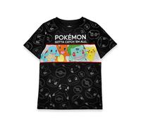 Pokémon Camisetas niños niños Verde o Negro Pikachu Caracteres Top 5-6 años