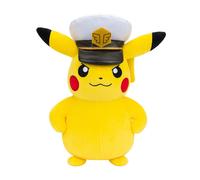 Pokémon Captain Pikachu Plush - 8-Inch Soft Plush with Captain's Hat and Authent
