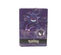 Pokémon - Carpeta de solapas, Gengar, Carpeta con gomas, Material Escolar, Color Morado, Producto Oficial (CyP Brands)