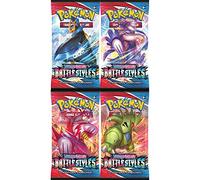 Pokemon Cartas Booster Packs (x4 Modelos Diferentes) - Battle Styles - Inglés