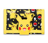 Pokemon - Cartera de Parche de Silicona - Compartimento para Monedas con Cremallera - Duradero y Elegante, Pikachu, 14 x 8 cm, Casual