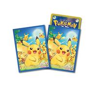 Pokemon Center Original Card Game Large Gathering Pikachu Card Sleeves (64 Sleeves)