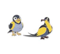 Pokémon Center: Wattrel & Kilowattrel Pokémon Pins (paquete de 2), Aleación de zinc/esmalte duro, No es una piedra preciosa