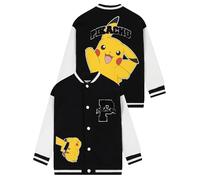 Pokémon Chaqueta Para Niño, Chaqueta Universitaria Pikachu, Chaquetas Bomber Para Niño Pikachu, Negro 10-11 Años