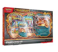 Pokémon Charizard-ex Colección especial - Inglés | 1 Promo-Glurak-ex + 2 Charmander/Charmeleon Holos + 5 Boosters + XXL + Heartforcards® Protección de envío
