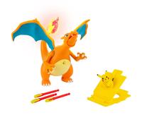 Pokémon Charizard - Figura de Lujo de 7 Pulgadas, Pikachu con Lanzador Interacti