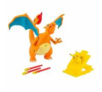 Pokemon Charizard - Figura de Lujo de 7 Pulgadas, Pikachu con Lanzador Interactive Plus de 2 Pulgadas